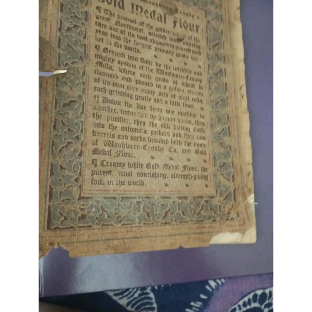 Antique 1910 Gold Medal Flour Cook Book Washburn-Crosby Co. Soft Cover Book